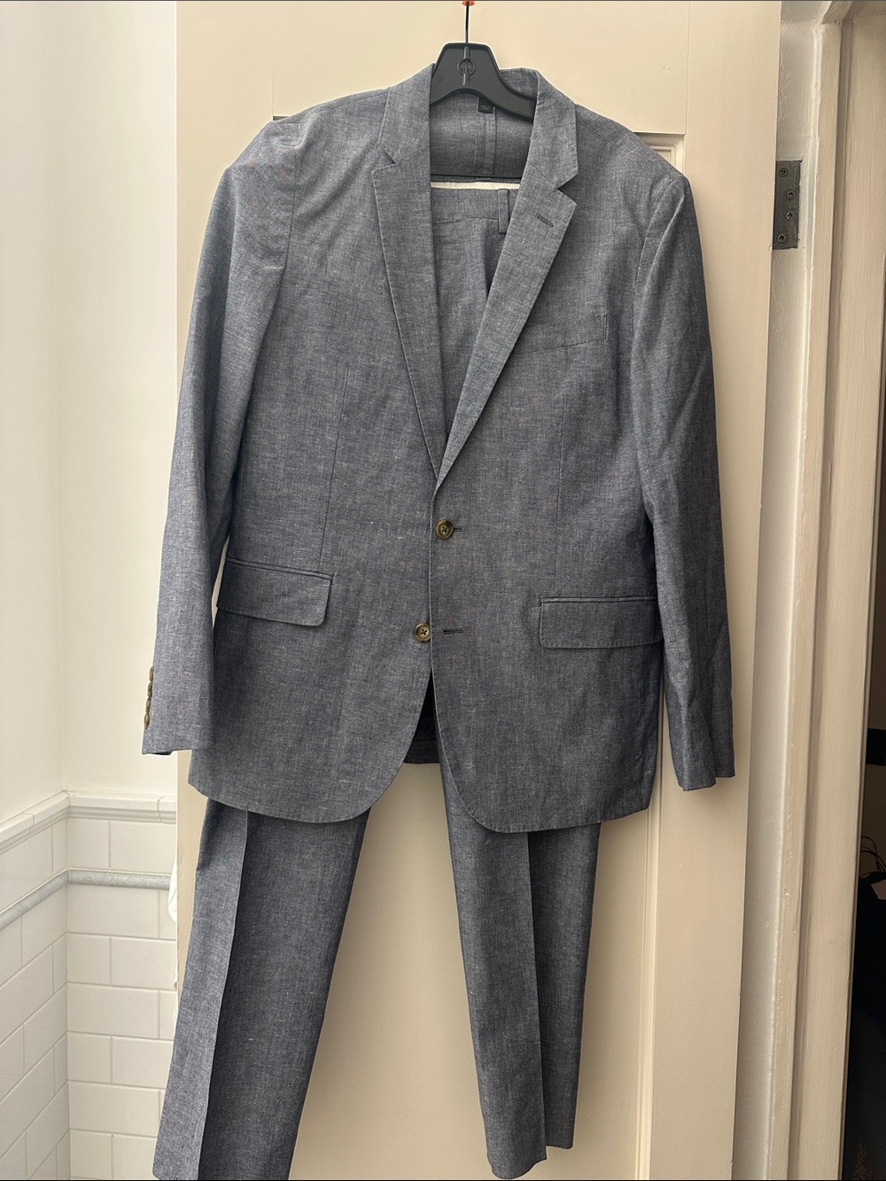 J. Crew Men's Ludlow Slim-fit Suit in cotton linen - 40R & 36/32